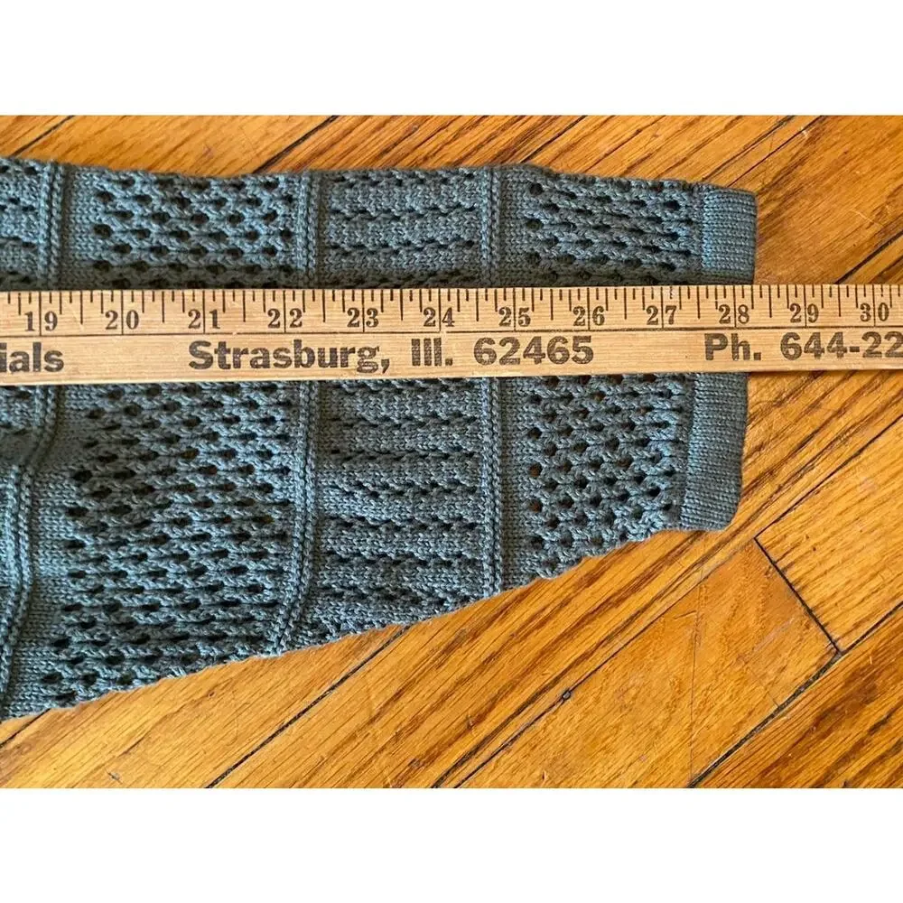 NWT CJ Banks Crochet Knit Sweater Women’s Plus 3X Olive Green $55 - Picture 9 of 10